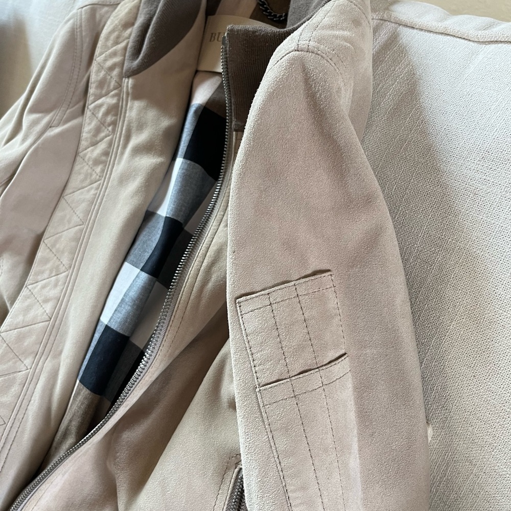Burberry brit suede bomber jacket. Men’s size medium. - Picture 4 of 8
